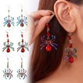 thumbnail image 4 of Gothic Spider Dangle Earrings for Women - Vintage Punk Halloween Jewelry with Colorful Crystals, -Cute Drop Earrings for Goth, Emo & Alternative Fashion, 4 of 4