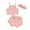 Pink, variant on Musuos Baby Girls 3 Piece Summer Outfits 3 6 12 18M Floral Print Sleeveless Camisole Tops and Elastic Ruffled Shorts Headband Set