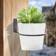 thumbnail image 3 of 2 Pack 6 inch Flower Pot Holder Ring, Flower Pot Holder Ring Wall Mounted Set Wall Mounted Metal Planter Hanger Matte Black Hanging Plant Holder, 3 of 7