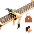 thumbnail image 2 of Excellent Metal Guitar Capo Adjustment Clip Guitar Capo for Acoustic Electric Guitars Ukulele with Picks and Pick Holder, 2 of 9