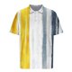 thumbnail image 5 of Blusa y camisa de manga corta con cuello vuelto para hombre, informal, de moda, de color liso, con botones, solapa y hebilla de gancho, camiseta de manga corta de poliéster para hombre., 5 of 5