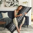 thumbnail image 5 of Boho Long Body Pillow Cover – Soft & Breathable Ethnic Fabric, Hidden Zipper, 20"x54", Stylish Abstract Tribal Print – Gift for Side Sleepers, Pregnancy, Home Decor, 5 of 7