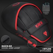 RDX Focus Boxing Punch Mitts, Punching target, Punching pad Maya Hide Leather Training Pads, Red