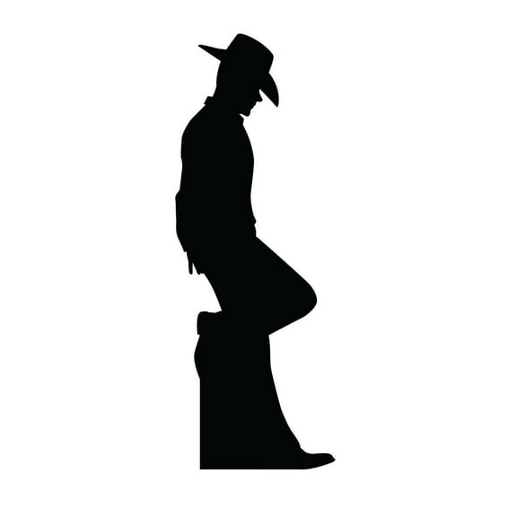 Advanced Graphics Cowboy Leaning Silhouette Cardboard Stand-Up