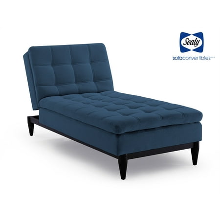 Sealy Montreal Transitional Convertible Chaise Sofa In Blue