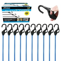 XSTRAP 10-pack Bungee Cords with Finger-Hole Hooks