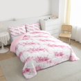 thumbnail image 3 of Homewish Marble Watercolor Boy Girl 3-Piece Full Size Comforter Sets,Marbling Stone Pattern Bedding Comforter Set,Abstract Gradient Lightweight Bedding Sets,Super Cozy Room Decor,Reversible, 3 of 8