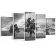 thumbnail image 2 of Trois Arbres devant des Montagnes - Toile d'Art de Paysage, 2 of 3
