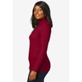 thumbnail image 3 of Jessica London Women's Plus Size Ribbed Cotton Turtleneck Sweater, 3 of 4