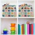 thumbnail image 6 of Yayeee Canvas Storage Basket with Handles for Shelves Fabric Bins Closet Organizer, Green Floral, 6 of 8
