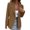 Khaki, variant on Idoravan Cardigans for Women Spring Fashion Womens Long Sleeve T-Shirt Autumn Open Front Loose Outerwear Solid Blouse Coat Button Blouse