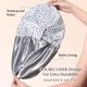 thumbnail image 3 of Gorro de ducha reutilizable para mujer, gorro de baño impermeable y duradero con forro de doble capa, gorro ajustable, 3 of 4