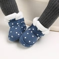 thumbnail image 6 of Otqutp Casual Shoes for Children Baby Boots Boys and Girls Cotton Shoes High Top Cotton Wool Warm Flat Non Slip Hook Loop Solid Color Soft and Comfortable, 6 of 9