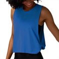 thumbnail image 3 of Gym Tops for Women Workout Sleeveless Summer Athletic Tank Tops Crewneck Undershirt Yoga Shirts Athletic Running Plus Size Racerback Breathable Tee (Blue,M), 3 of 7