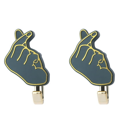 

Tiitstoy Creative Hole Free Hook Household Non Marking Adhesive Hook Bathroom Wall Nail Free Cute Heart Hook Small Hook（2 Pack） Green