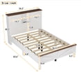 thumbnail image 5 of DreamBuck Bed Frame Full, Wood Platform Bed with Charging Station, Farmhouse Platform Bed with Double Sliding Barn Door, Wood Bed Frame with Storage Headboard, Full Size Bed Frame for Adults, 5 of 9
