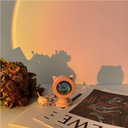 

Ledander LED mini sunset projection lamp 5v usb atmosphere night light background wall decoration