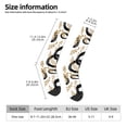 thumbnail image 7 of Knee High Socks for Men and Women, Cartoon Black Cute Snake Leaves Althletic Compression Socks, Support Long Tube Socks for Outdoor Sport, Calf Socks, High Stockings for Women Men, 7 of 7