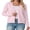 01-Pink White, variant on JWD Womens Cardigan Open Front Button Down Long Sleeve Knit Sweater Top Lightweight Casual Layering Cardigan Pink White L