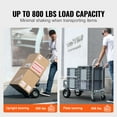 thumbnail image 4 of KFFKFF Aluminum Hand Truck, Dual-Function, 800 lbs Capacity, Robust Industrial Foldable Hand Truck and Dolly, Versatile Cart Transforms from Hand Truck to Platform Cart, Equipped with Rubber Wheels, 4 of 9