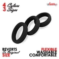 thumbnail image 2 of LeLuv Flat Inside Smooth Silicone Cock Ring | (3 Pack - 36mm/41mm/45mm Red, 2 of 8