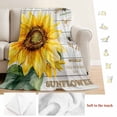 thumbnail image 5 of Yellow Sunflower Blanket Soft Cozy Warm Throw Blanket for Couch, Plush Fuzzy Flannel Fleece Blankets for Sofa, Elegant Pastoral Floral Wooden Bed Blankets Lightweight Gifts for Women, 50"x60", 5 of 9