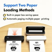 Bisofice Portable Printers Wireless for Travel, Bluetooth Thermal Printer Compatible with iOS, Android, Laptop, Inkless Mobile Printer for Office, Home, School