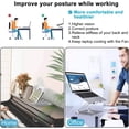 thumbnail image 2 of Upgraded Adjustable Laptop Stand with Cooling Fan, Ergonomic Multi-Angle Computer Laptop Riser, Portable Laptop Holder Compatible with MacBook, Air, Pro, Dell XPS, Alienware All Laptops 11-17.3", 2 of 7