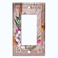 thumbnail image 5 of Metal Light Switch Plate Cover Floral Nature Postcard Newspaper Damask Purple FLW096, 5 of 13
