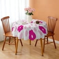 thumbnail image 3 of Round Tablecloth 60 Inch Wrinkle Free Table Cover with Daisy Floral for Kitchen Dining, 3 of 5