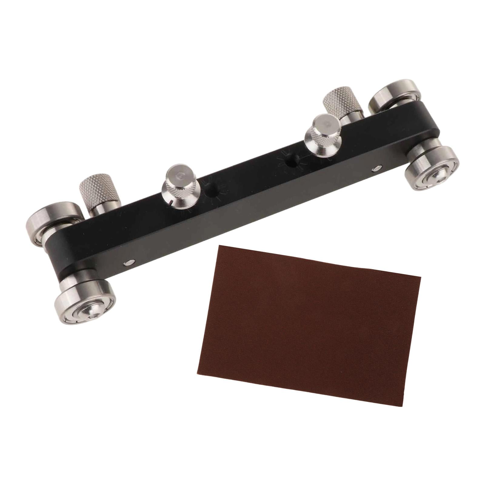 Guitar Nut Sander Bridge Saddle Luthier Tool Aluminum Alloy Four Point Positioning for Beginners and Experts