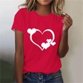 thumbnail image 5 of Mareep S-5TG Vêtements de la Saint-Valentin Pull Décontracté Imprimé Col Rond Manches Courtes Cadeau de la Saint-Valentin, 5 of 5