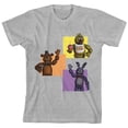 thumbnail image 6 of Five Nights At Freddy'S Chica, Freddy, and Bonnie Junior's Heather Tee Shirt-XS, 6 of 7
