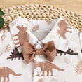 thumbnail image 5 of Hwmodou Baby Print Bodysuits Boys Cotton Blend Short Sleeve Cartoon Dinosaur Print Romper Bodysuits Gentleman Clothes Boys Themed Jumpsuit,6-12M, 5 of 7
