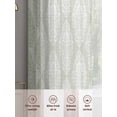 thumbnail image 6 of Sage Green Sheer Curtains 63 Inch Length 2 Panels Set, Vintage Elegant Abstract Art Voile Window Treatment Rod Pocket Curtains Sheers Drapes for Bedroom/Living Room/Kitchen 52x"63"x2, 6 of 7