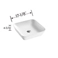 thumbnail image 3 of DAX Ceramic Square Bathroom Vessel Basin, Black Matte, 3 of 4