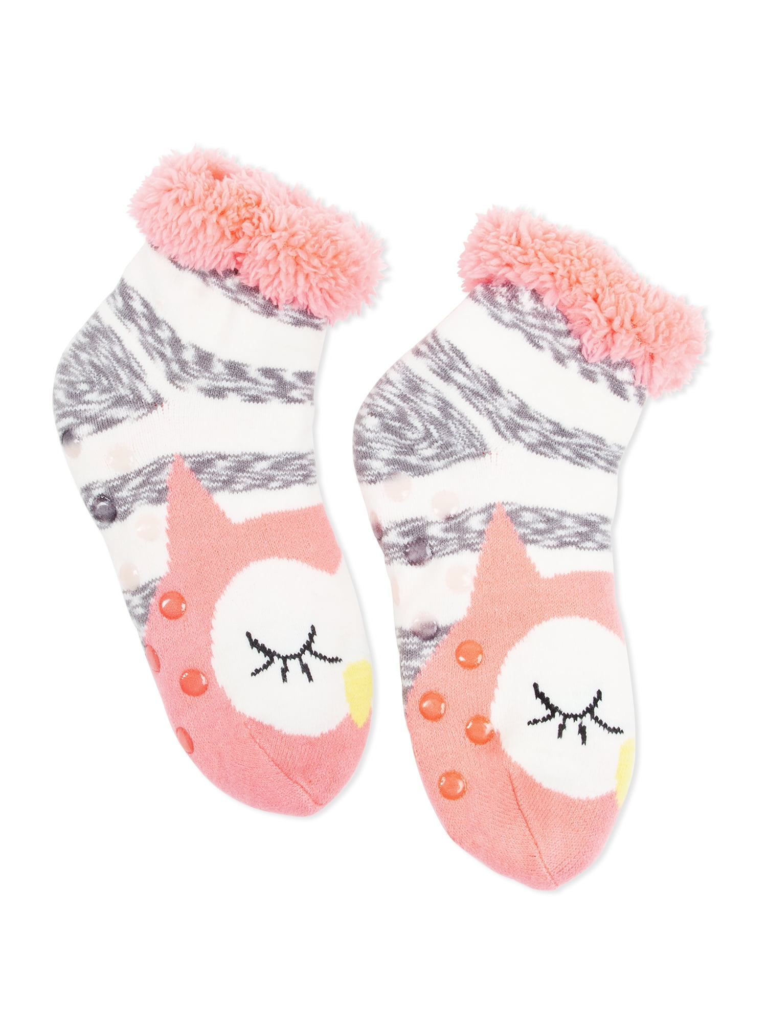 Wonder Nation Girls Cozy Warm Owl Socks - Walmart.com