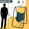 thumbnail image 4 of G TALECO GEAR Hammock Chair with Stand, Rustproof Hanging Chair with Stand, Hammock Swing Chair for Indoor and Outdoor Use in Patio, Yard, Garden,Green, 4 of 8
