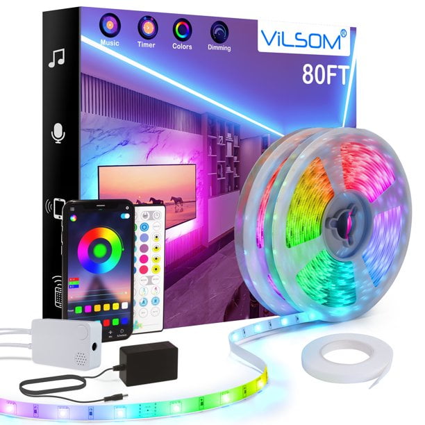 RGB 5050 C 20 Feet USB Led Light Strip Kit with Remote ViLSOM Led Strip Lights 