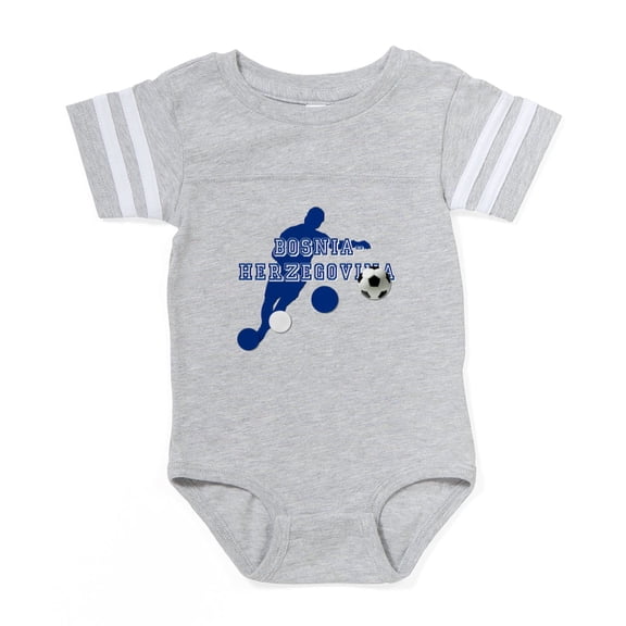 CafePress - Bosnia Football Player - Cute Infant Baby Football Bodysuit