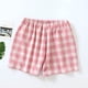 thumbnail image 1 of MKLEKYY Pantalones Cortos Finos de Primavera/Verano para Mujer, Holgados, Cómodos y A Cuadros, para Estar En Casa., 1 of 4