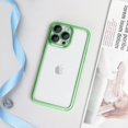thumbnail image 5 of for iPhone 14 Pro Clear Case with Camera Lens Protector Luxury Plating Phone Case Slim Soft TPU Shockproof Protective Phone Case for iPhone 14 Pro 6.1 inch Women Men, Green, 5 of 13