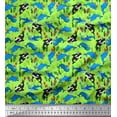 thumbnail image 1 of Soimoi Cotton Cambric Fabric Coral,Dolphin & Whale Ocean Printed Fabric 1 Yard 42 Inch Wide, 1 of 1