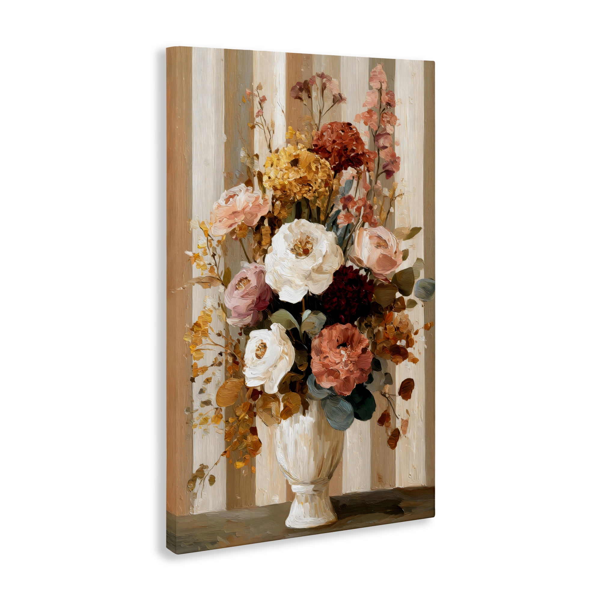 Stupell Industries Vintage Arrangement in Vase Canvas Wall Art, design by Petal Prints Design