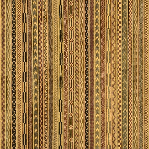 Ahgly Company Indoor Square Oriental Brown Modern Area Rugs, 3' Square