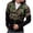 Green, variant on Mens Zip Up Hoodie Colour Block Camouflage Patchwork Hoodies Full Zip Sweatshirts Long Sleevs Loose Drawstring Hooded Casual Blazers Slant Pocket Warm Coats Outdoor