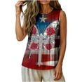 thumbnail image 6 of Jsaierl 4th of July Tank Tops for Women Casual Patriotic American Flag Print Tees Cute Sleeveless T Shirts Cami Classic Round Neck Tanks S-XXL, 6 of 6