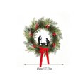 thumbnail image 3 of Fmbmuo Christmas Decor Wreath Decoration Artificial Bow Pine Branches and Berries Door Hanging Wall Ornament 45cm Ornaments,Green, 3 of 5