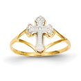 thumbnail image 1 of 14k w/Rhodium Cross Ring Size 7, 1 of 4