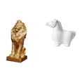 thumbnail image 1 of Figura de león,Estante con estatua de león para escritorio,oficina,decoración del hogar,Figura decorativa de león coleccionable de escritorio,Estatua del caballo,Estatua de caballo para, 1 of 8